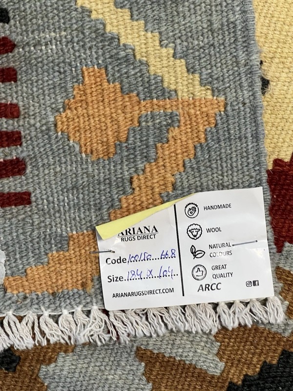 Vintage Kilim Traditional Hand Made Oriental Wool Kilim 4ft11inx3ft 184cmx104cm gallery