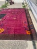 Antique 1920’s Chinese Art Deco Rug 11x9 Magenta Peacock Hand Knotted Wool gallery