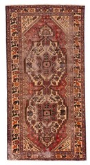 Vintage Hand-Knotted Carpet 4’11” x 9’8″ Traditional Oriental Wool Area Rug