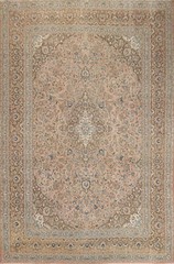 Floral Traditional Living Room Muted Rug 10×12 Handmade Wool Vintage Carpet
