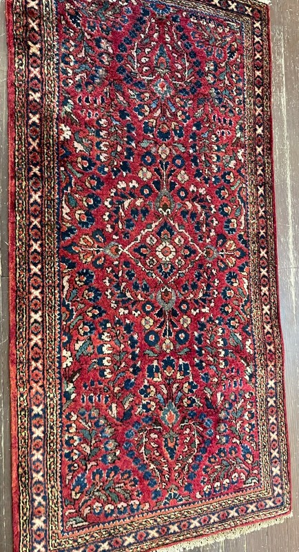 Antique handmade Sarouk Oriental Rug ,c-1920 perfect , #17349, 2'1" 4'2" gallery