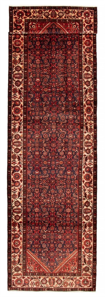 Vintage Hand-knotted Runner Rug 3'8" x 13'8" Traditional Oriental Wool Carpet