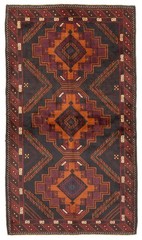 Vintage Traditional Hand-Knotted Area Rug 3’8″ x 6’4″ Oriental Wool Carpet