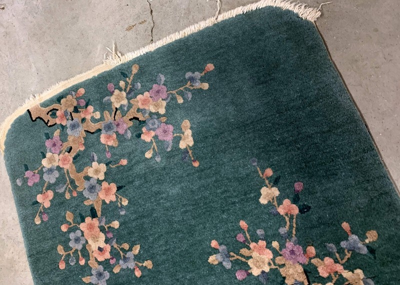 Handmade antique Art Deco Chinese rug 3.1' x 4.10' (94cm x 151cm) 1920s - 1B927 gallery