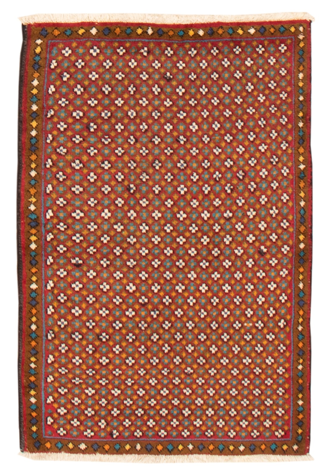 Traditional Vintage Hand-Knotted Area Rug 3'1" x 4'7" Oriental Wool Carpet gallery