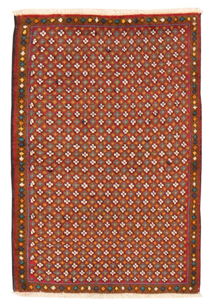 Traditional Vintage Hand-Knotted Area Rug 3'1" x 4'7" Oriental Wool Carpet