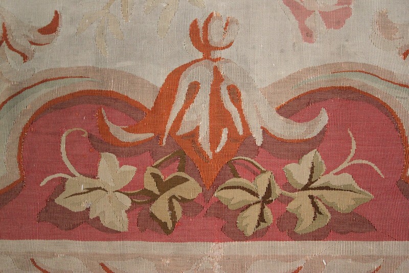 6x9 Fine Napoleon III Antique French Aubusson Tapestry Wool & Silk c.1880 gallery