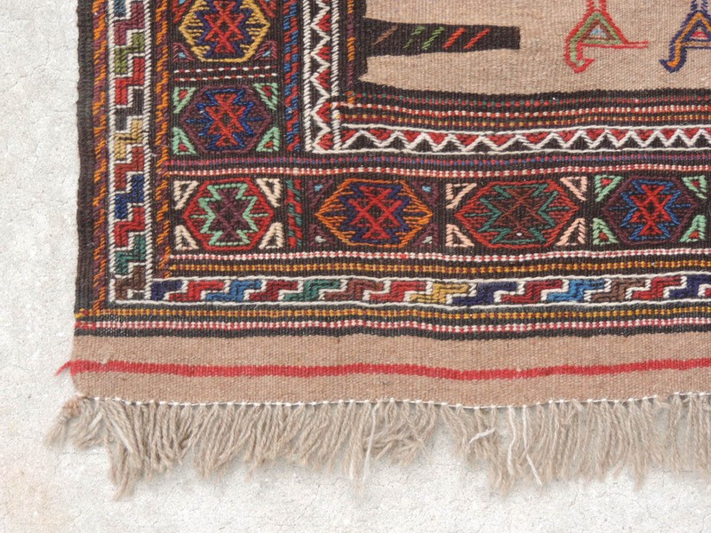 3x6ft. Tribal Sumak Kilim Wool Rug gallery