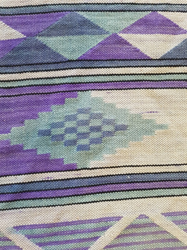 Vintage Handmade Traditional Afghani Kilim Floor Rug Carpet 145x116 cm gallery