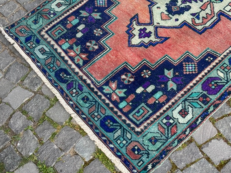 Area rug, Turkish rug, Vintage rug, Handmade rug, Wool rug Carpet | 4,3 x 7,8 ft gallery