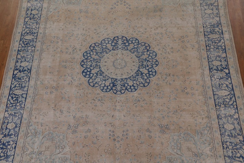 Antique Vegetable Dye Area Rug 10x13 Ft Hand-Knotted Oriental Wool Carpet gallery