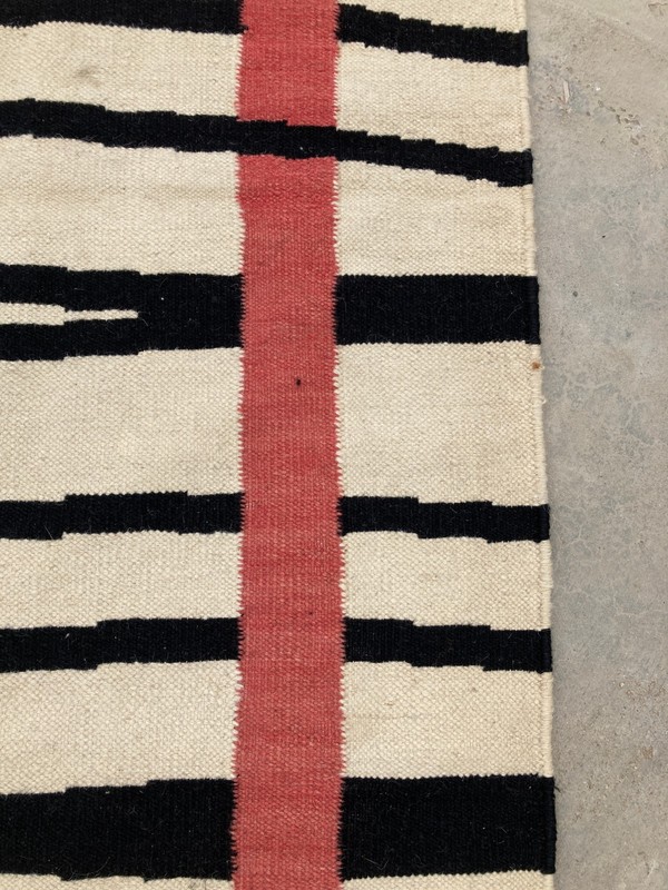 Vintage Traditional Handmade Beautiful Lvory Kilim Floor Rug Carpet 166x70 cm gallery