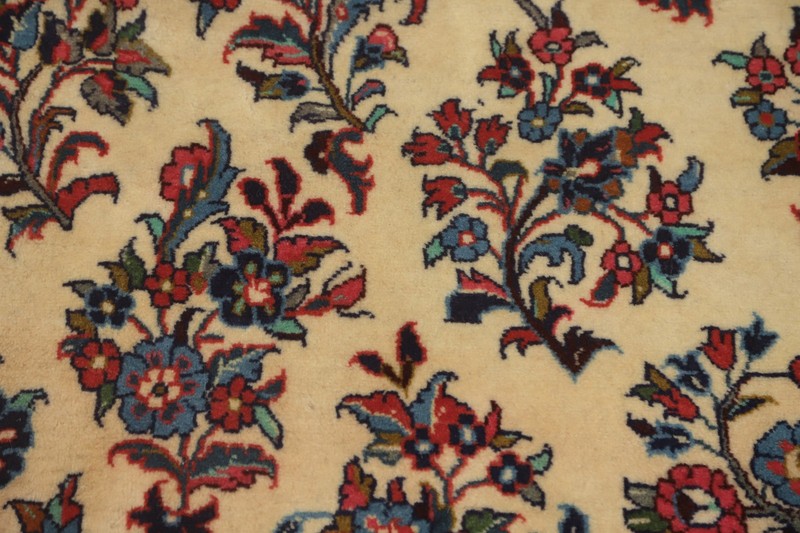 Vegetable Dye Ivory Wool Handmade Large Rug Traditional Vintage Carpet 11x16 gallery