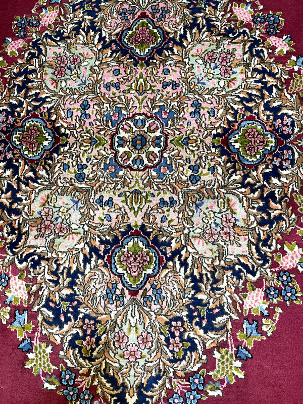 Antique Oriental Hand-Knotted Wool Area Rug Red/Blue/Ivory/Green 10'5" x 14'4" gallery