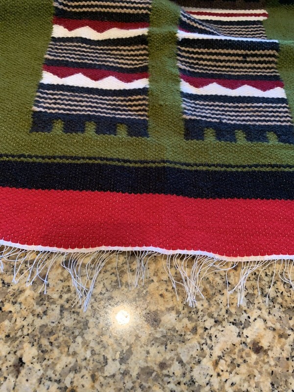 Hand Woven Southwestern Aztec Design Rug Tapestry Artisan Made Wall Hanging Boho gallery