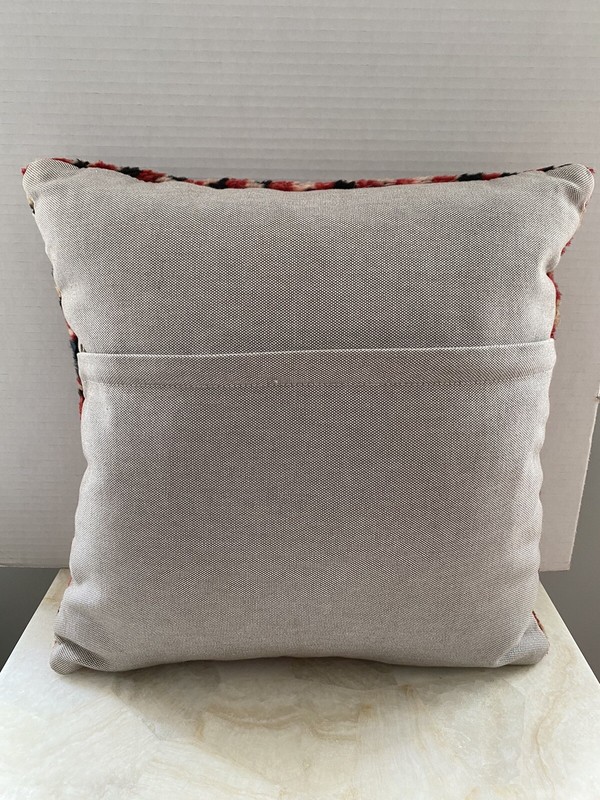 Vintage Tribal Kilim Pillow Cover With Cotton Zippered Backing gallery