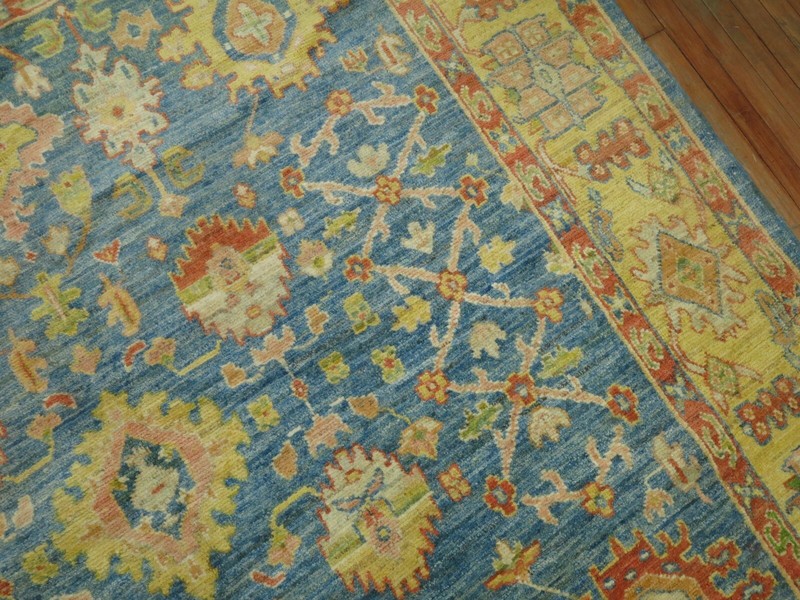 Modern Turkish Oushak Ushak Rug Size 8'3''x9'1'' gallery