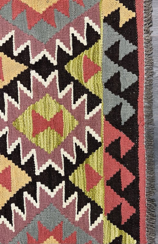 Vintage Kilim Traditional Hand Made Oriental Wool Kilim 5ftx3.2ft 145cmx99cm gallery