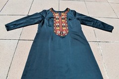 MARVELOUS ANTIQUE TRIBAL TURKOMAN WEDDING DRESS EMBROIDERY TEXTILE TAPESTRY