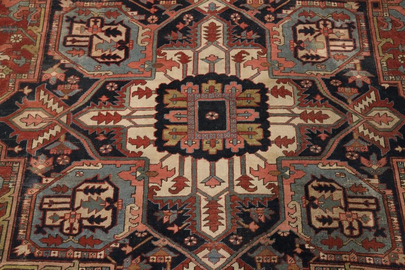 Pre-1900 Vegetable Dye Area Rug 10x15 Antique Hand-made Rust Wool Large Carpet gallery