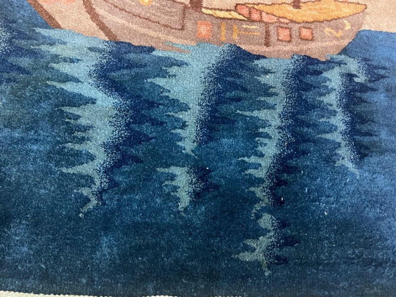 2'6" x 4'8" Antique Chinese Art Deco Oriental Rug - 1930s - 100% Wool Hand Made gallery
