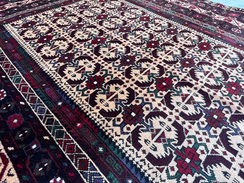 Vintage Natural Vegetable Dye Gorgeous Afghan Adreskan Nomadic Tribal Carpet gallery