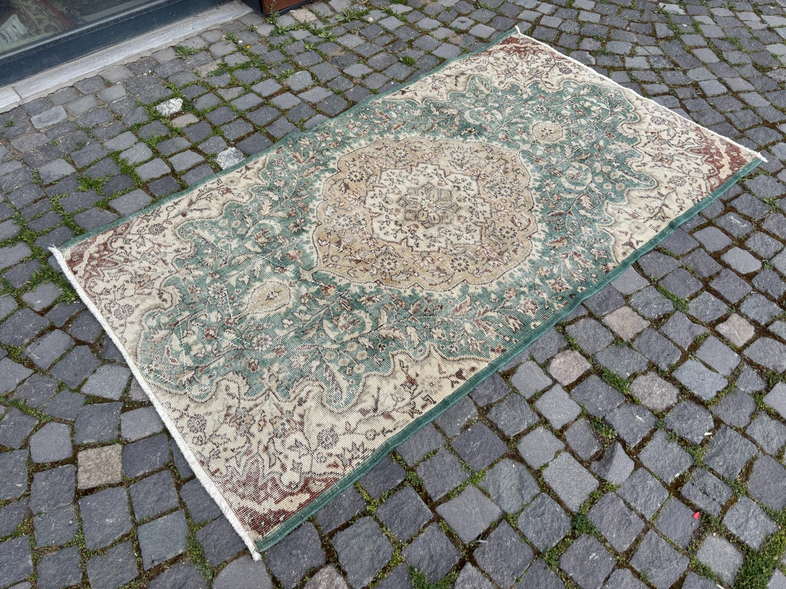 Wool rug, Area rug, Vintage rug, Turkish rug, Bohemian rug 3,9 x 6,8 ft gallery