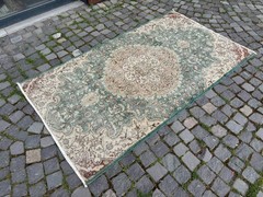 Wool rug, Area rug, Vintage rug, Turkish rug, Bohemian rug 3,9 x 6,8 ft