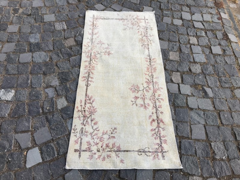 Turkish Vintage Rug Handmade Wool Rug Bohemian Runner Rug Home Rug2,3 x 5,0 ft gallery