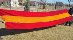 Antique 1900-1940s Long Tent Strap Natural Dyes Tribal Folk-Art 3’5”x 16’9”
