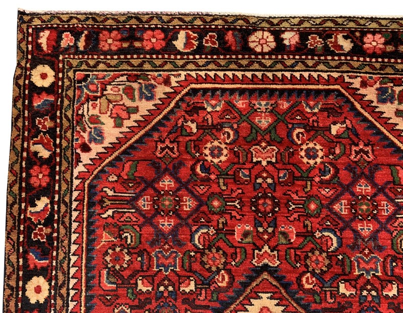 Genuine Hand Knotted Vintage Hamidoun Wool Area Rug 5.2 x 3.5 Ft gallery