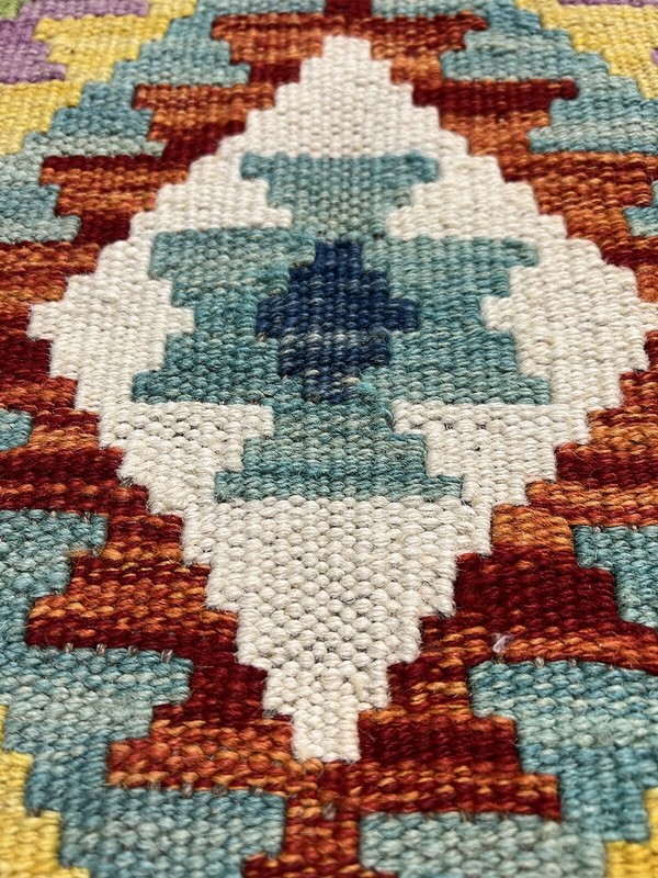 Vintage Kilim Traditional Hand Made Oriental Wool Kilim 5ftx3.2ft 193cmx102cm gallery
