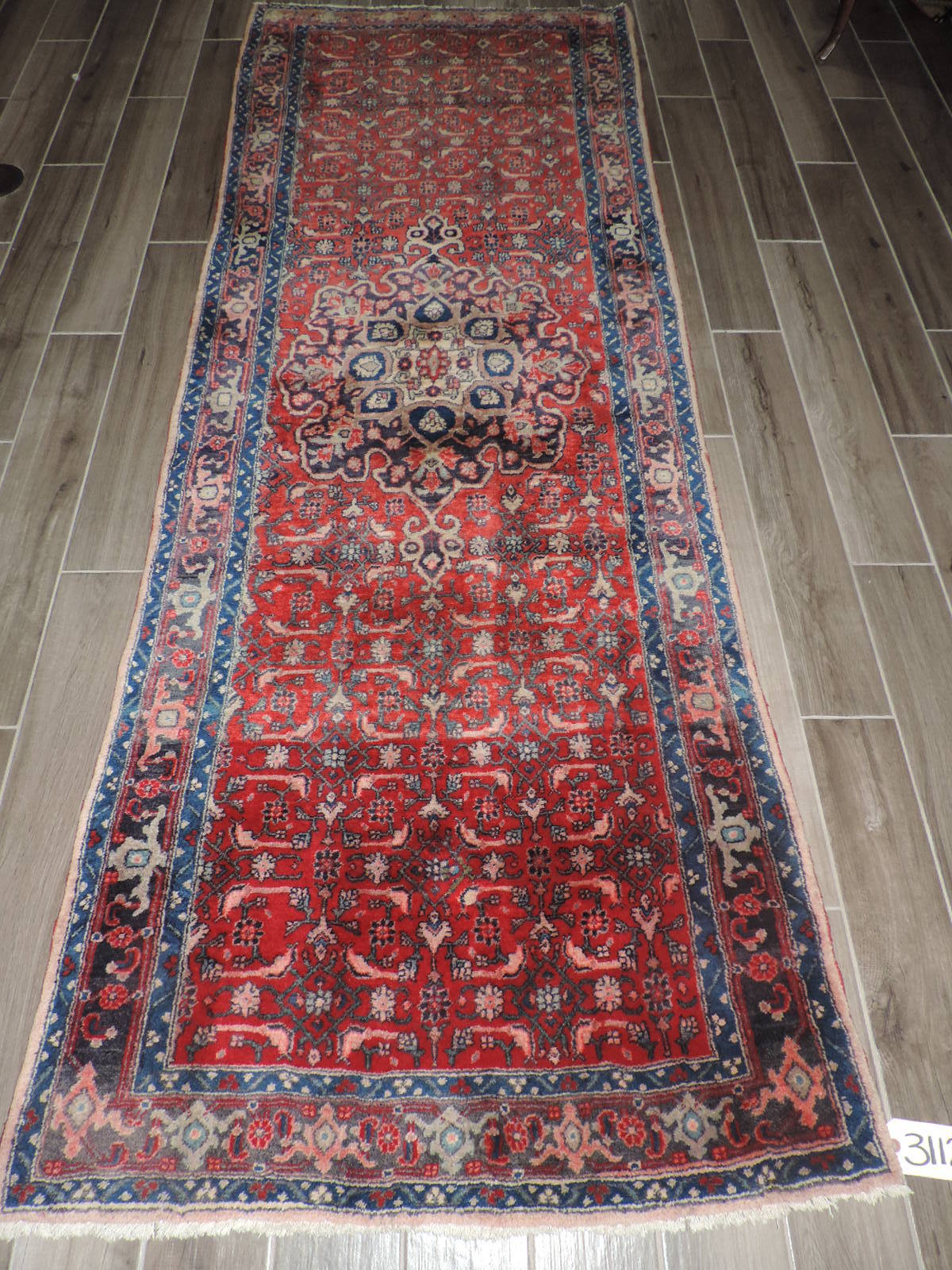 3x10ft. Handmade Sarouk Wool Runner gallery