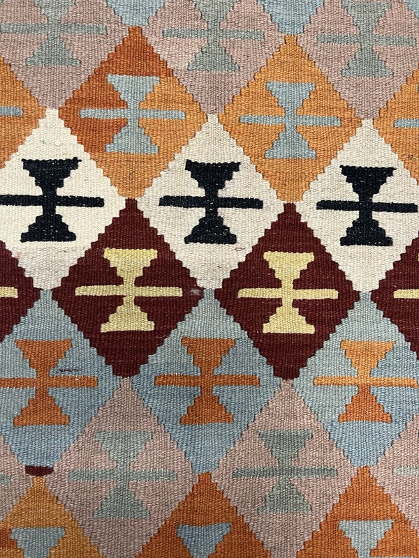 Vintage Kilim Traditional Hand Made Oriental Wool Kilim 5ftx3.2ft 144cmx102cm gallery