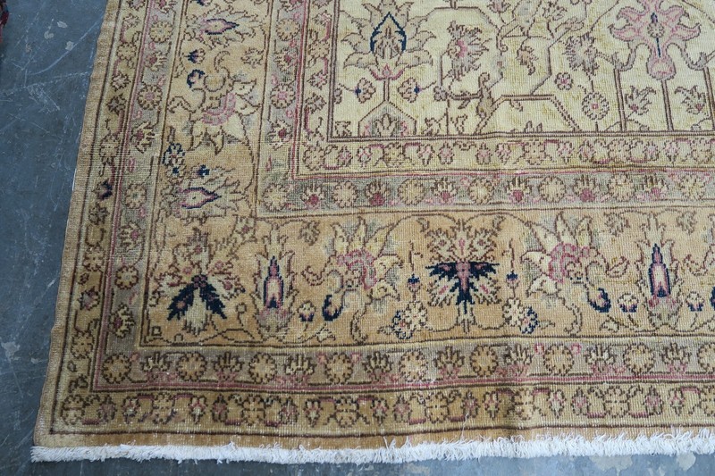 Vintage Turkish Sivas Kayseri Oushak Rug 10'9 x 13'8 Hand Knotted Wool Allover gallery