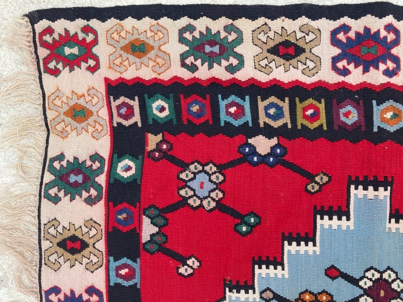 Vintage Traditional Handmade Beautiful Turkish Kilim Floor Rug Carpet 288x198 cm gallery