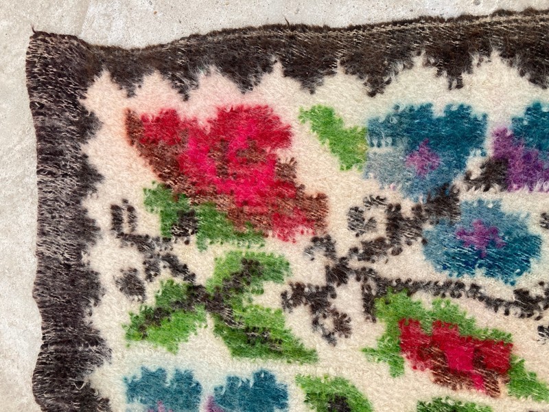 Vintage Traditional Handmade Bessarabia Romanian Wool Kilim Floor Rug 235x176 cm gallery