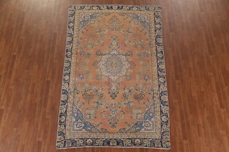 Handmade Wool Rust Area Rug 6x9 Medallion Traditional Living Room Classic Carpet gallery