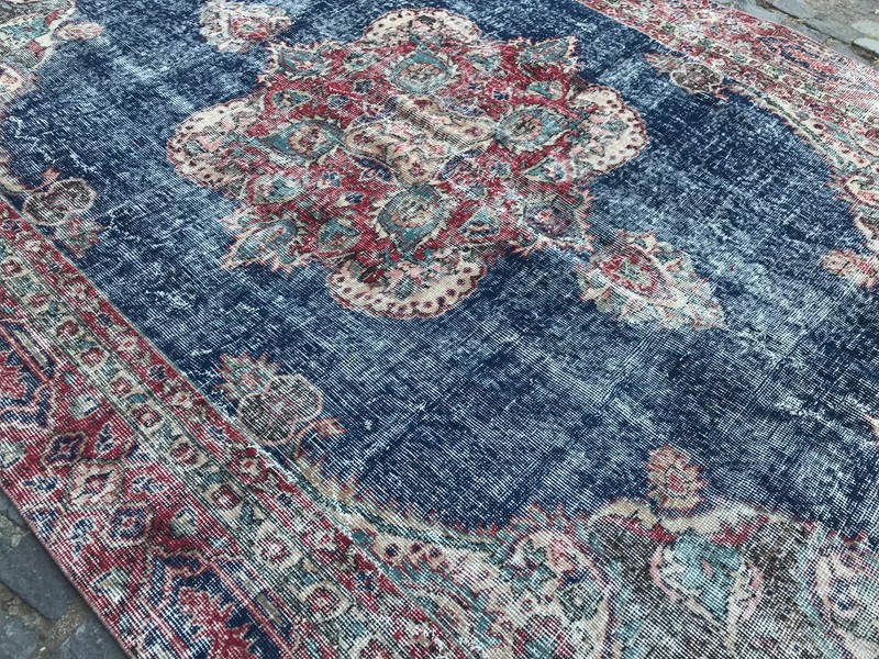 Turkish Vintage Rug, Handmade Wool Rug, Bohemian Large Rug, 5,8 x 9,1 ft gallery