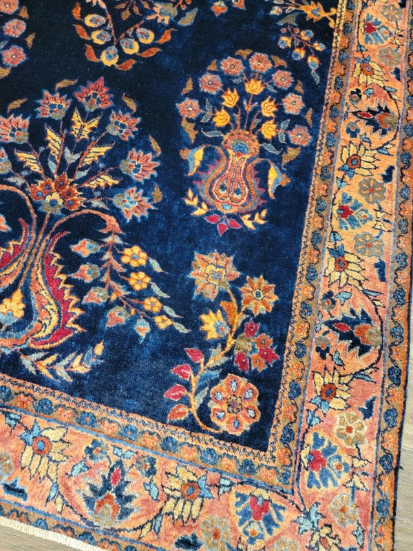 Circa 1900s Antique Hand Knotted Authentic Sarouk Mahajeran Size 4ft By 6ft8" gallery
