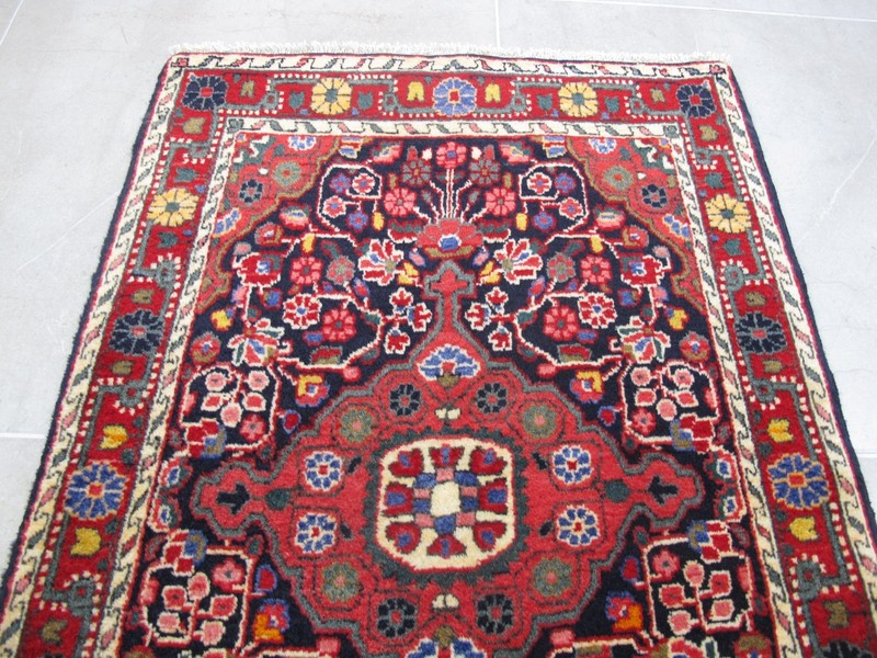 Vintage Small Oriental Rug 2.3x3.3 Floral Accent Rug Wool Handmade Carpet gallery
