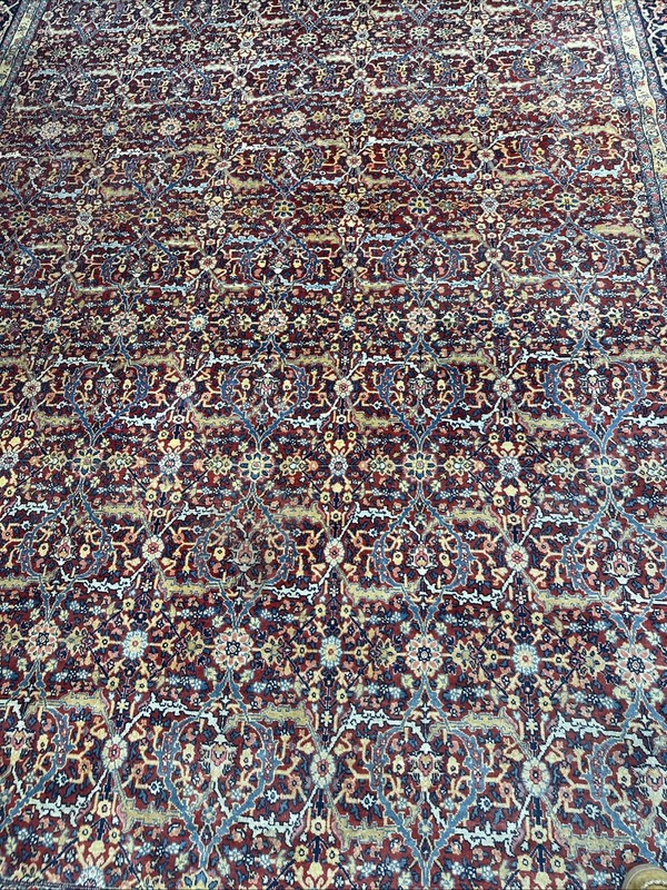 Auth: Antique Rug Mystical Art Wool Collectible UNQUE Red 9x12 NR gallery