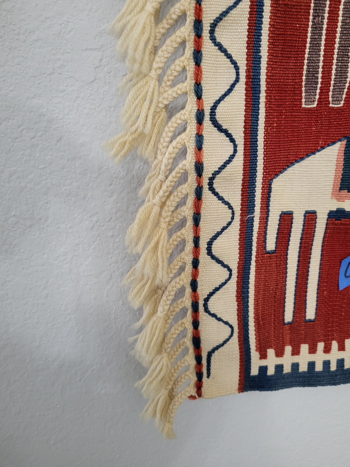 Vintage Konya Kilim Wool Rug or Wall Hanging Hand Woven Turkish gallery