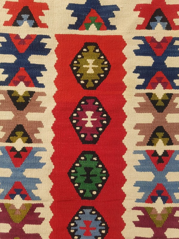 Vintage Traditional Handcrafted Turkish Kilim Rug for Home Décor 123x59 cm gallery