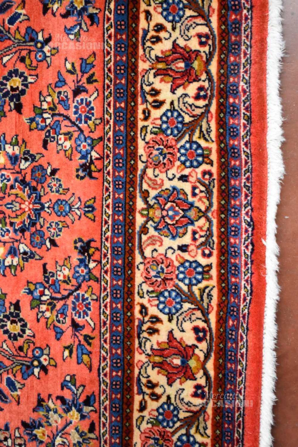 Hand Knotted Sarouk Rug 257x166 Cm Pink Blue Light Blue gallery