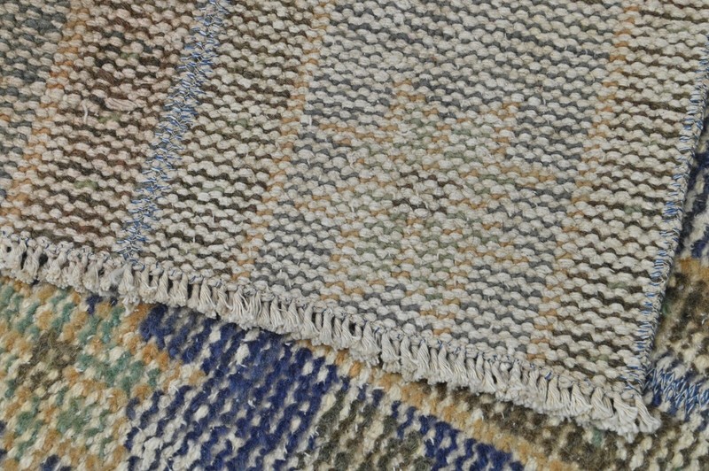 Vintage Turkish Runner Rug 2x5ft Wool Anatolian Handmade Hallway Oushak BROWN gallery