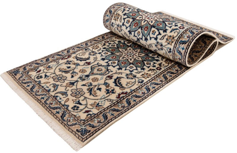 Nain 9la Hand-Knotted Persian Carpet 76x22 3/8in-Neu, Orient,Carpet,Runner,Beige gallery
