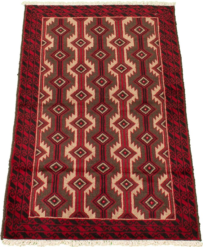 Vintage 3'2" x 5'5" Traditional Hand Knotted Vegetable Dye Wool Area Rug gallery