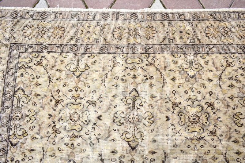 Turkish Rug 66'' x 105''Vintage Muted Dye Oushak Rug Hand-knotted Low Pile Rug gallery