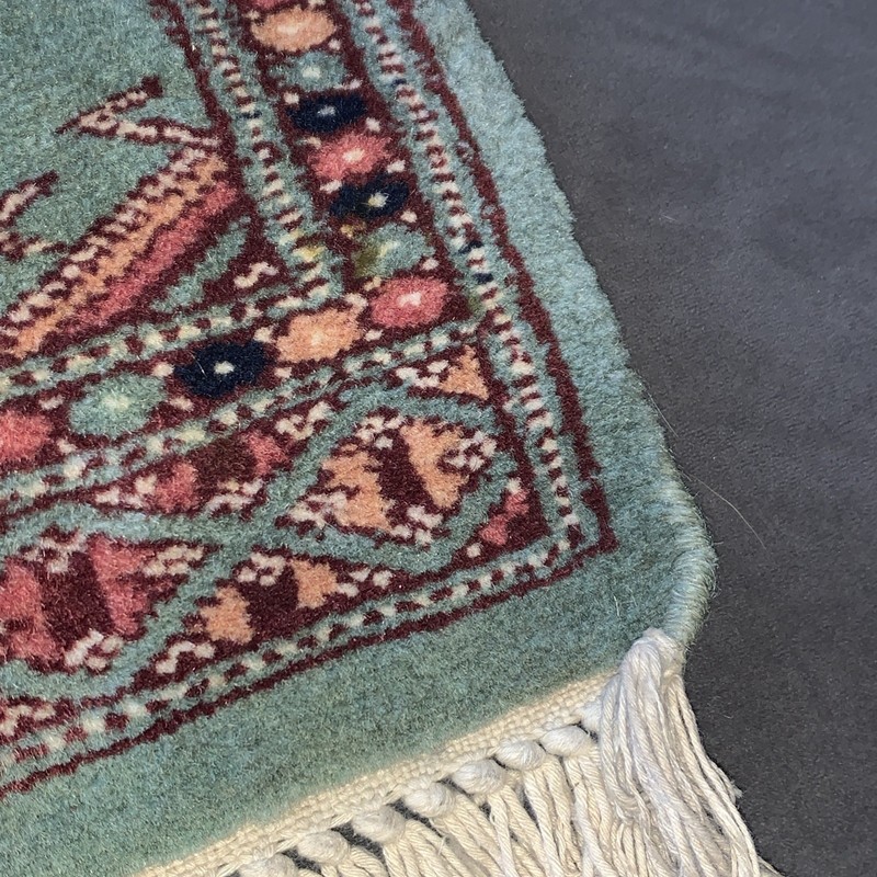Vintage Handmade Persian/ Turkish/Afghan? Prayer Rug. 64cm x 32cm gallery